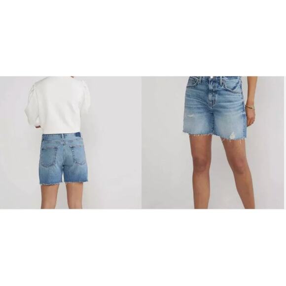 ÉTICA Skylar Cut Off Shorts Women's sz. 26  Blue Organic Cotton Vacation Beachy - Picture 2 of 9